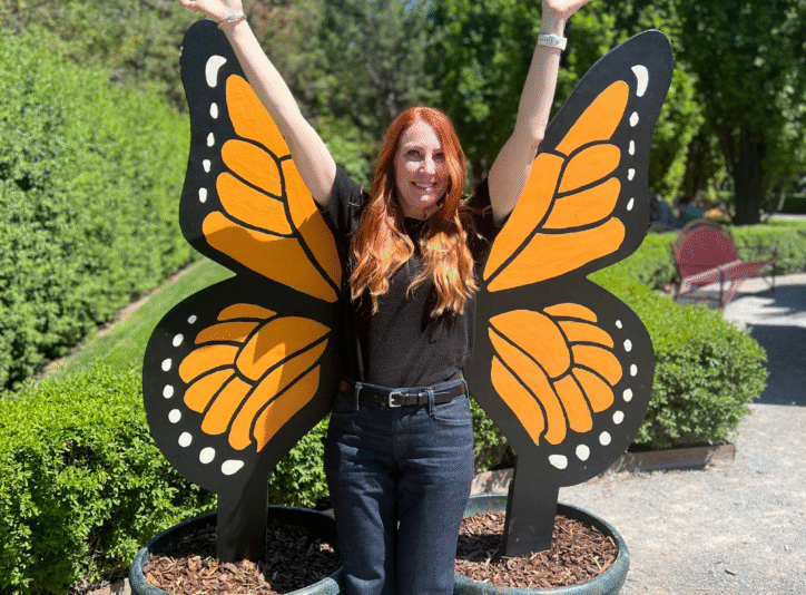 Jodi in butterfly costume